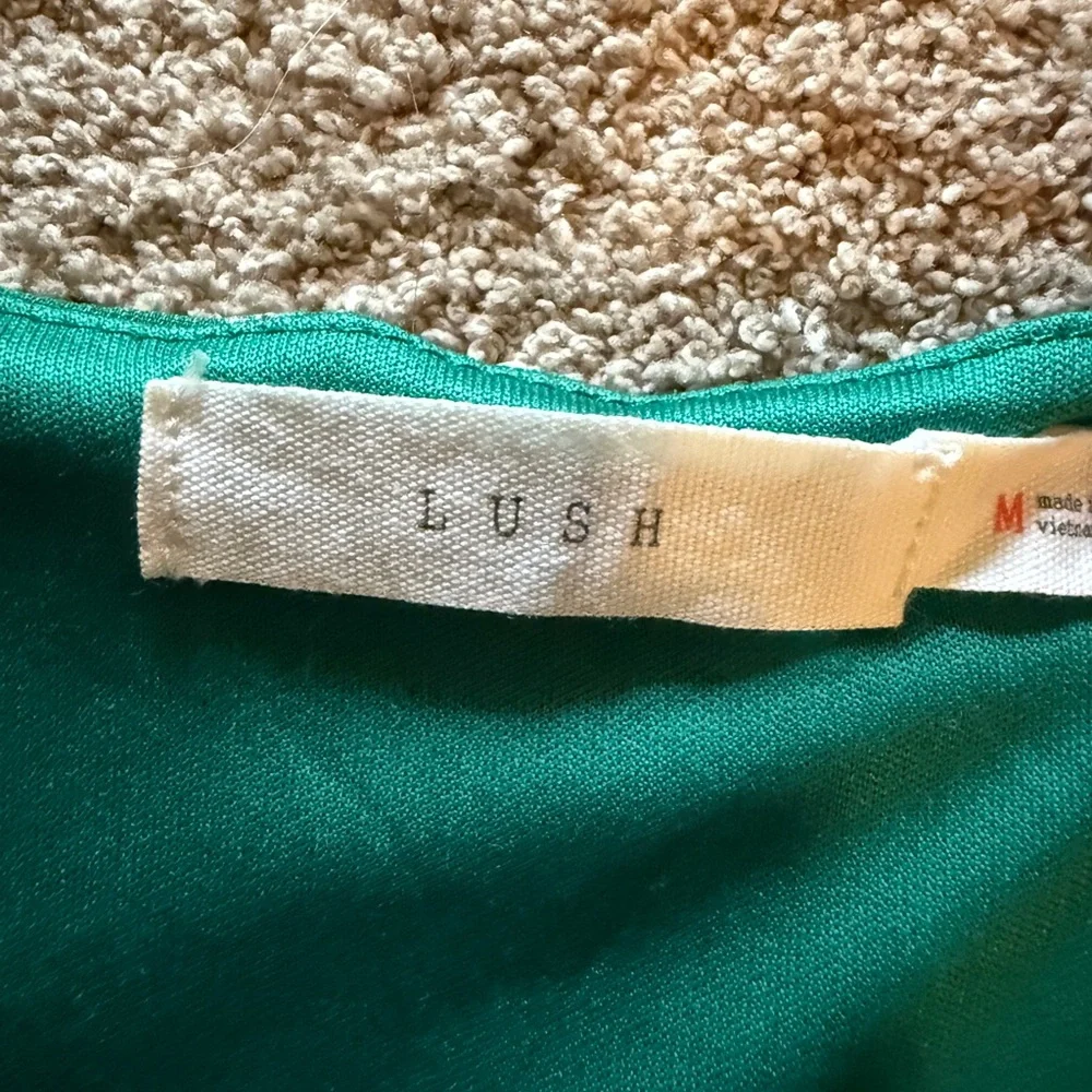 Green Ruffled Wrap Sundress - Picture 2 of 12